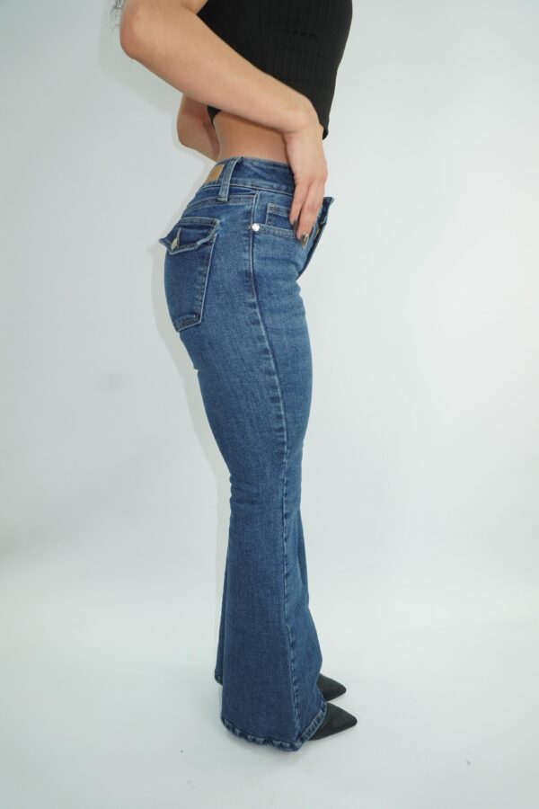 Flare Jean Low Rise Claro - Imagen 2
