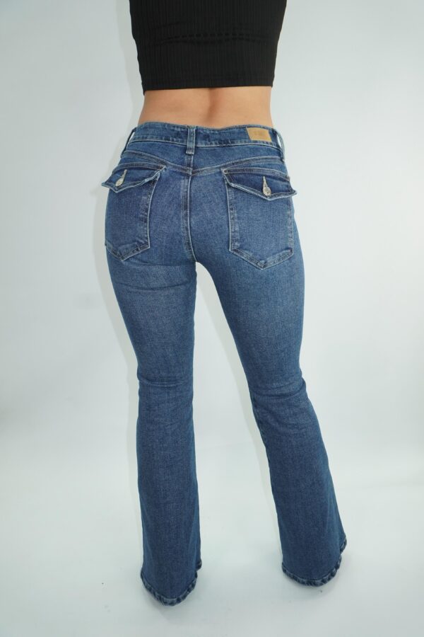 Flare Jean Low Rise Claro - Imagen 3