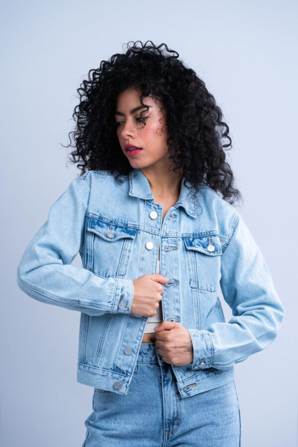 Chaqueta Jean Azul Claro