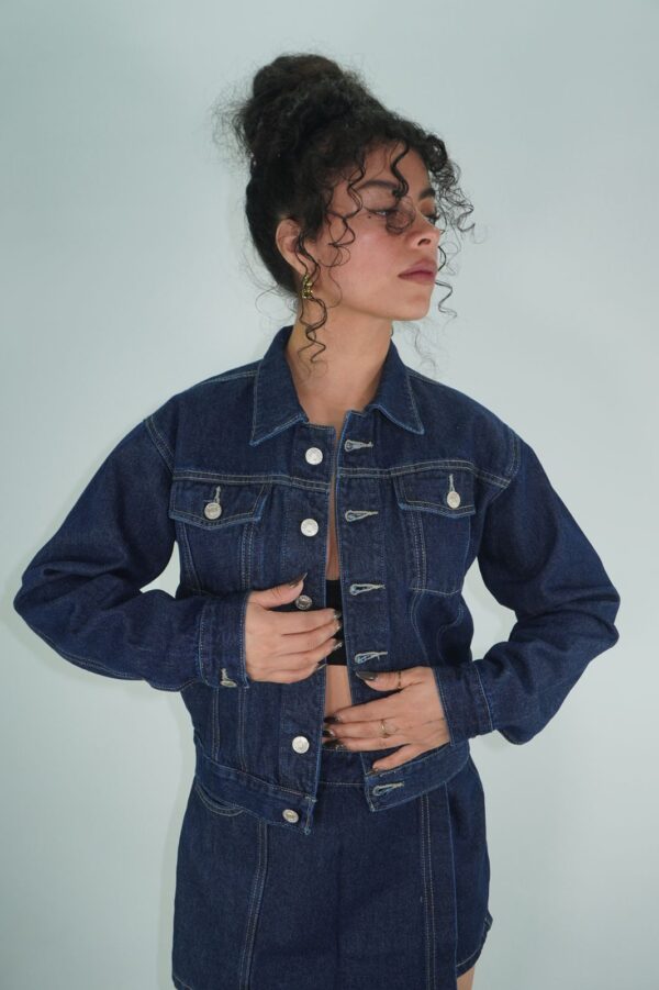 Chaqueta Jean Azul Oscuro