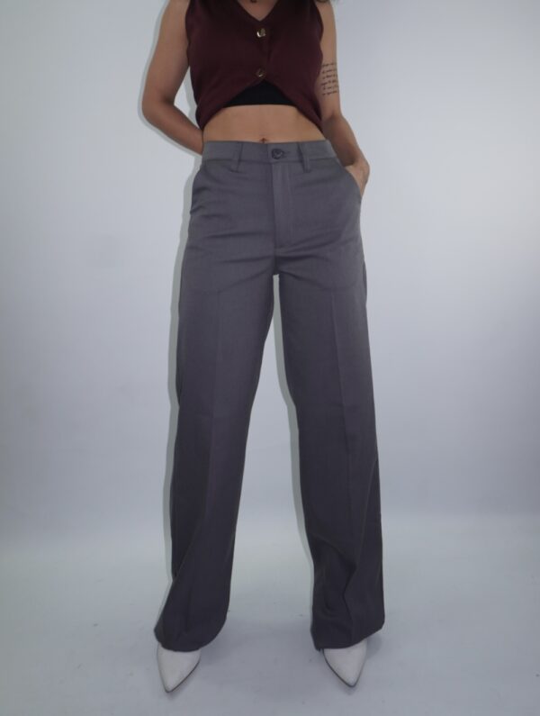 Pant Tela Lía Gris