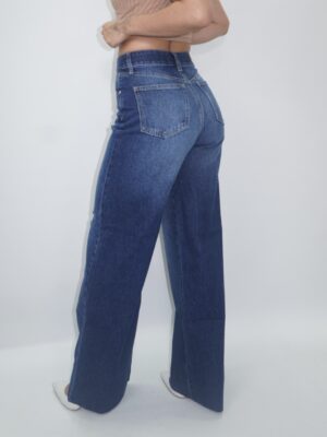 Wide Leg Rasgado Oscuro