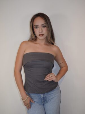 Top Zara Gris