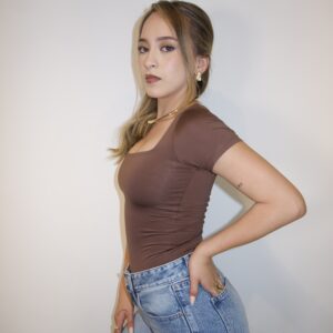 Body Manga Corta Café