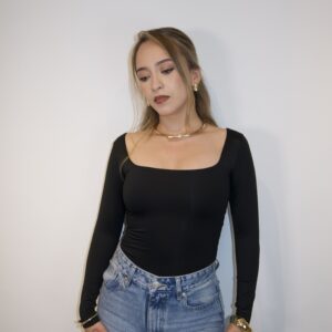 Body Manga Larga Negro