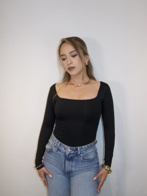 Body Manga Larga Negro