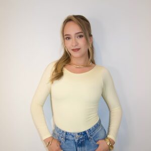 Body Manga Larga Amarillo