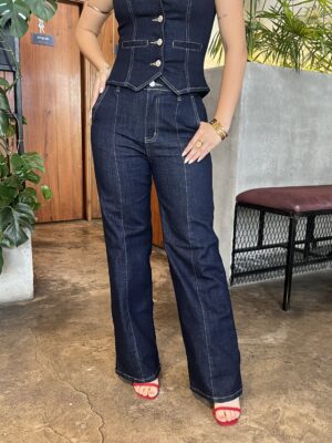 Wide Leg Nia Azul Natural