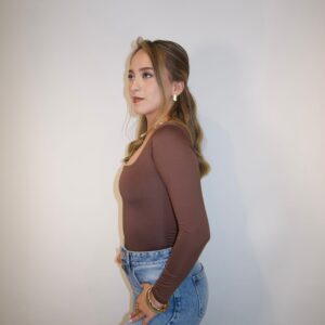 Body Manga Larga Café