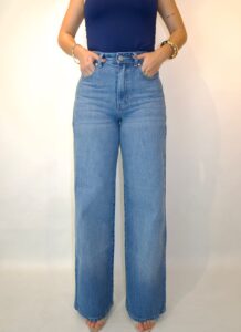 Wide Leg Comfort Azul Medio