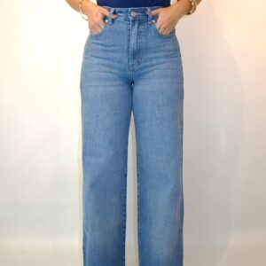 Wide Leg Comfort Azul Medio