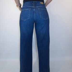 Wide Leg Tiro Medio - Tono Azul Oscuro