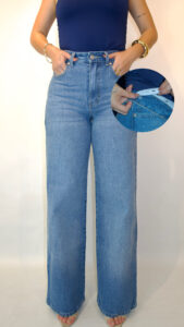 Wide Leg Comfort-Azul Medio