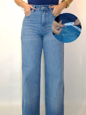 Wide Leg Comfort-Azul Medio