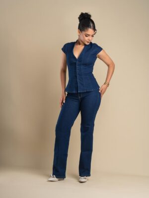 Jean Recto Diana - Tono Azul Natural