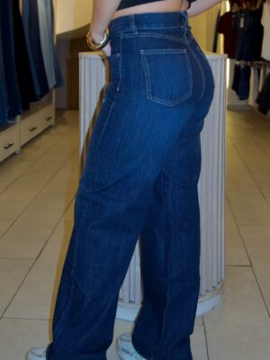 Wide leg Rasgado - Tono Oscuro