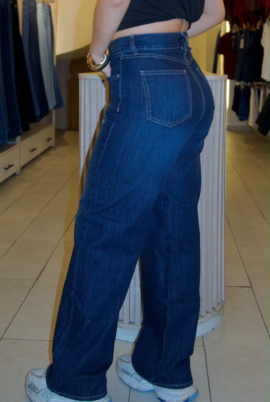 Wide leg Rasgado - Tono Oscuro - Imagen 2