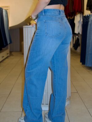 Wide leg rasgado -Tono Claro